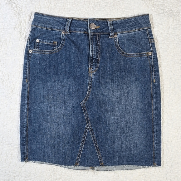 liquid x Dresses & Skirts - Liquid x Vintage Y2K Stretch Denim Skirt